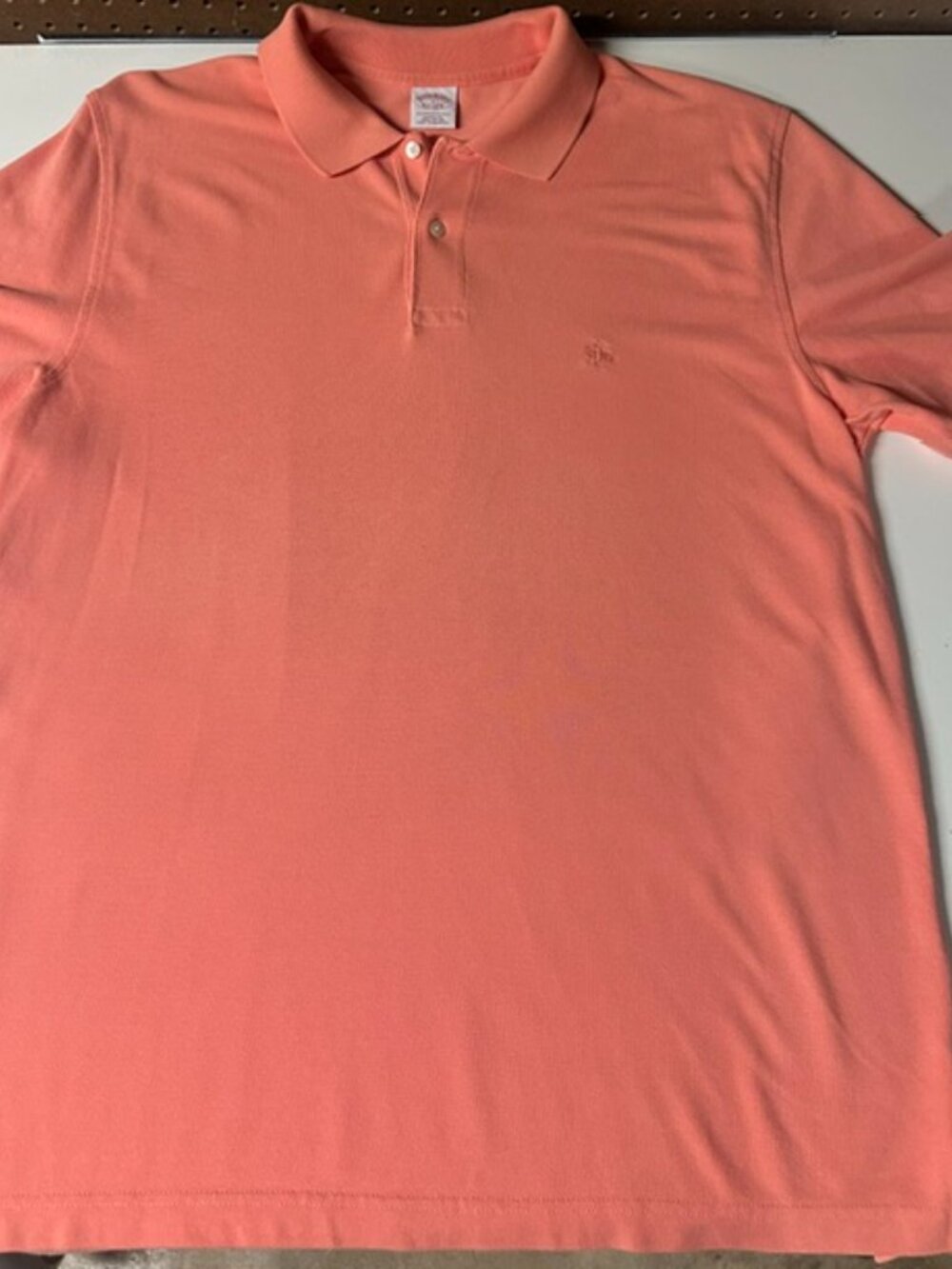 Brooks Brothers Original Fit Polo Shirt 100% Cotton Peach Men's Size Large